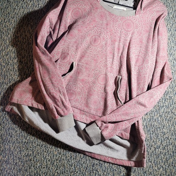 Alternative  Vintage Look Washed High Low Yoga Hoodie Size Large - Picture 4 of 12